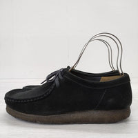 Clarks ワラビー WALLABEE スウェード サイズUK9 定価23000円 シューズ・靴 ブラック メンズ クラークス【中古】3-0417G◎