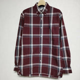 Brooks Brothers Red Fleece ボタンダウン チェック コットン 長袖シャツ ワインレッド メンズ ブルックスブラザーズレッドフリース【中古】3-0731M∞