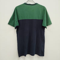 Sacai バイカラーTシャツ サイズ2 半袖Ｔシャツ カットソー ネイビー グリーン メンズ サカイ【中古】3-0712S♪