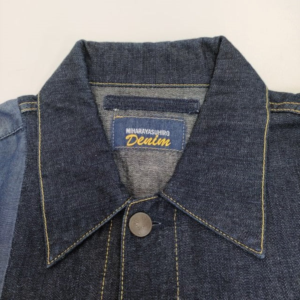 MIHARA YASUHIRO Denim ドッキング シャツ地 切替 ブルゾン G