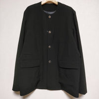 URU 新品 NO COLLAR JACKET 定価61600円 22SWT01 ノーカラー ジャケット 22SS ブラック メンズ ウル【中古】3-0903M∞