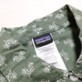 patagonia フラワー柄  Floral Print sty54961sp15 長袖シャツ カーキ ホワイト レディース パタゴニア【中古】3-0806M△