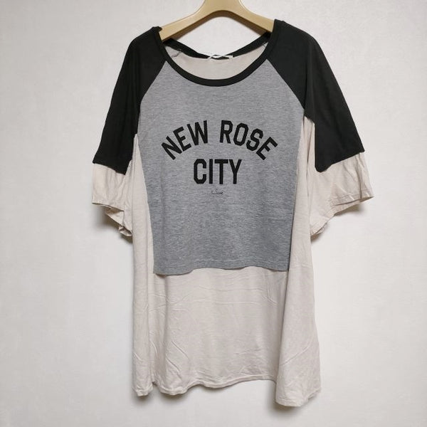 UNDERCOVERISM NEW ROSE CITY K8804 ドッキング 半袖Ｔシャツ カットソー グレー ベージュ メンズ アンダーカバーイズム【中古】4-0713S∞