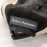 Indietro Association 新品 23SS Leather Mesh Cap ピッグスウェードキャップ 定価15400円 キャップ ブラック ベージュ メンズ インディエトロアソシエーション【中古】3-0920G◎