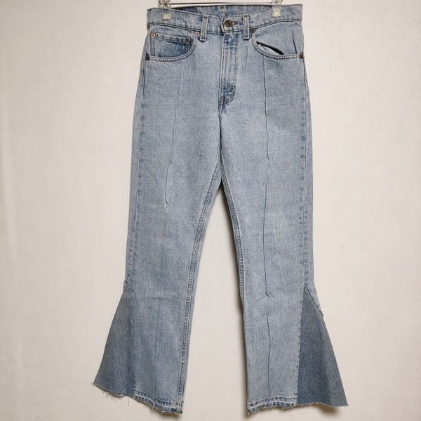 mill 新品 PAINTED DENIM PANTS 505 LEVISリメイク 定価30800円 ジーンズ デニムパンツ SAX BLUE メンズ ミル【中古】3-1008G∞