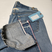 mill 新品 PAINTED DENIM PANTS 501 LEVISリメイク 定価28600円 ジーンズ S デニムパンツ インディゴ メンズ ミル【中古】3-1008G∞