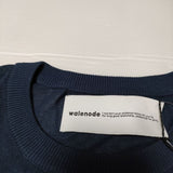 walenode 新品 Washable silk Sheer knit T-shirts 定価30800円 シルク 半袖 ニット ネイビー メンズ ウェルノード【中古】4-0619S∞