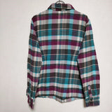 patagonia 53915 FJORD FLANNEL SHIRT オーガニックコットン ネルシャツ チェック 長袖シャツ パープル レディース パタゴニア【中古】3-1030T∞