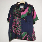 NOMA t.d. Fresh SS Shirt アロハシャツ N27-SH01 半袖シャツ ネイビー ピンク メンズ ノーマティーディー【中古】4-0713S∞