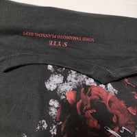 s'yte Yohji Yamamoto 久米繊維  花柄 半袖Ｔシャツ カットソー ブラック メンズ サイトヨウジヤマモト【中古】4-0619S∞