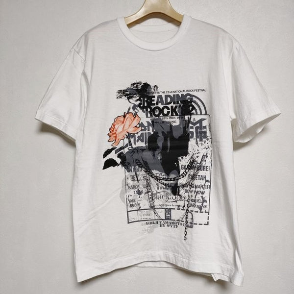 s'yte Yohji Yamamoto 久米繊維 プリント 半袖Ｔシャツ カットソー ホワイト メンズ サイトヨウジヤマモト【中古】4-0619S∞