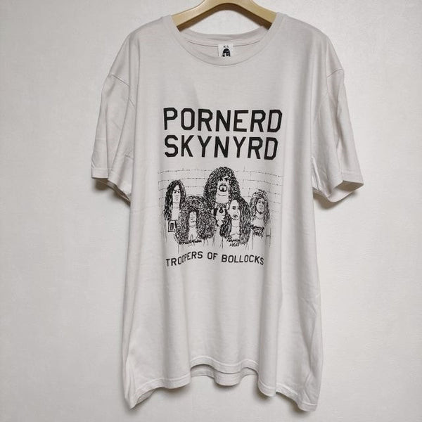 TACOMA FUJI RECORDS XL コットン PORNERD SKYNYRD 半袖Ｔシャツ カットソー ライトグレー メンズ タコマフジレコード【中古】4-0713S∞