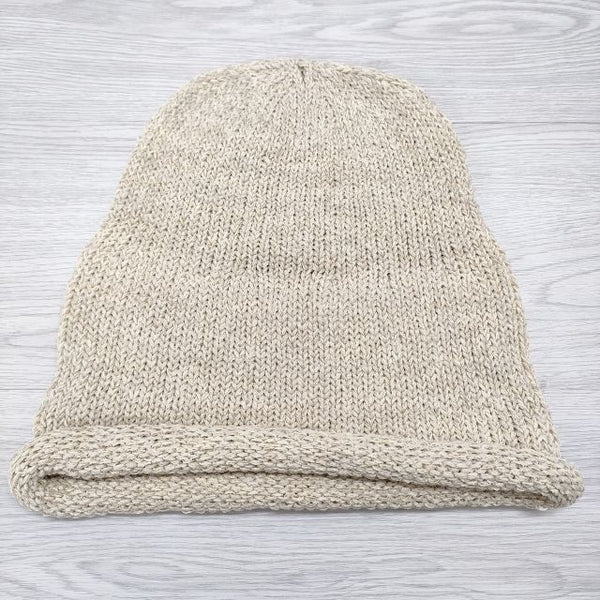 Indietro Association 新品 Japanese Paper Knit Cap 和紙混紡 定価8800円 サイズF ニットキャップ ベージュ メンズ インディエトロアソシエーション【中古】4-0408G◎