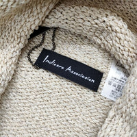 Indietro Association 新品 Japanese Paper Knit Cap 和紙混紡 定価8800円 サイズF ニットキャップ ベージュ メンズ インディエトロアソシエーション【中古】4-0408G◎