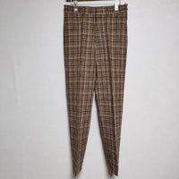 AURALEE 新品 LINEN SILK CHECK SLACKS A23SP02NC 定価44000円 スラックス パンツ 23SS ブラウン メンズ オーラリー【中古】4-0222M∞