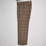 AURALEE 新品 LINEN SILK CHECK SLACKS A23SP02NC 定価44000円 スラックス パンツ 23SS ブラウン メンズ オーラリー【中古】4-0222M∞