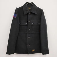 WTAPS 22LTDT-JKM05 CPO JK JACKET WOOLMELTON ウールシャツジャケット サイズ2 ジャケット ブラック メンズ ダブルタップス【中古】3-1029T♪