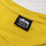 STUSSY Serotonin ロゴTシャツ メキシコ製 サイズL 半袖Ｔシャツ カットソー イエロー メンズ ステューシー【中古】4-0512S☆