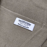 MAATEE & SONS ニット コットンシルク サイズ4 ポロシャツ カーキ系 メンズ マーティーアンドサンズ【中古】4-0512S☆