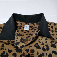 LA BOUCLE レオパード ボーリングシャツ 半袖シャツ ブラウン ブラック メンズ ラブークル【中古】4-0404S∞