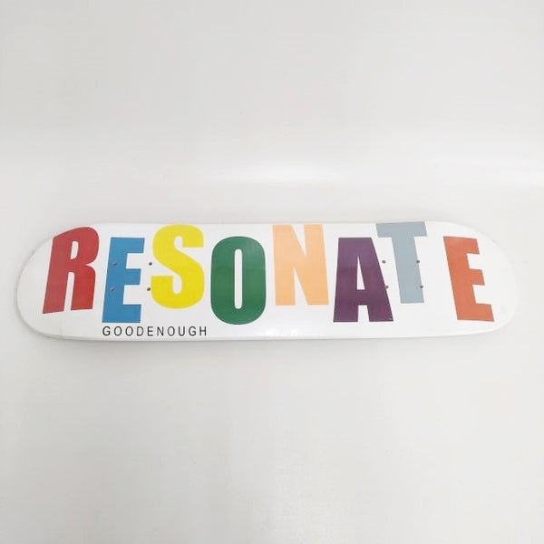 GOODENOUGH 未使用 未開封 RESONATE スケボーデッキ スケートボード その他雑貨 ホワイト メンズ グッドイナフ【中古】3-1119G◎