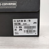 TEN BOX/CONVERSE CS SLIP-ON SK/TB 1SC706 サイズ26cm スリッポン ブラック メンズ 10匣/テンボックス/コンバース【中古】4-0111G◎