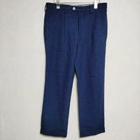 EMiLiANO RiNALDi 新品 CLASSIC PANTS スラックス パンツ ブルー メンズ エミリアーノリナルディ【中古】4-0102G∞