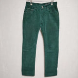 CARE LABEL slim 403 イタリア製 29 コーデュロイ パンツ グリーン メンズ ケアレーベル【中古】3-1213T∞