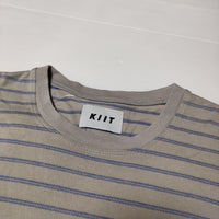 KIIT ボーダー 長袖Ｔシャツ カットソー ロンＴ ベージュ メンズ キート【中古】3-1216M∞