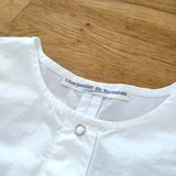 Charpentier de Vaisseau スナップボタン プルオーバーシャツ ポケット付き ブラウス サイズ1 半袖シャツ ホワイト レディース シャルパンティエドゥヴェッソ【中古】4-0421S△
