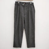 Willow Pants ウィローパンツ ウール タック パンツ ツイード サイズ1 イージーパンツ パンツ チャコールグレー メンズ【中古】3-1223T♪