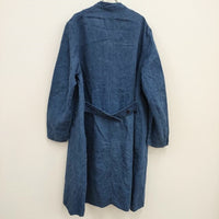 OUTIL MANTEAU QUINTENAS 超高密度リネンヘリンボーン インディゴ 定価79200円 サイズ2 コート 23SS ブルー メンズ ウティ【中古】4-0105M♪