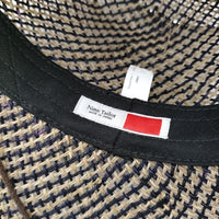 Nine Tailor Superb Hat ロングブリムハット 定価16500円 天然草木 帽子 ハット ベージュ ブラック メンズ ナインテイラー【中古】4-0610M◎