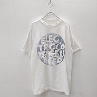 ELECTRIC COTTAGE EC 地球 プリントTシャツ サイズM 半袖Ｔシャツ カットソー ホワイト メンズ エレクトリックコテージ【中古】4-0711S♪