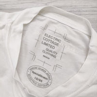 ELECTRIC COTTAGE EC 地球 プリントTシャツ サイズM 半袖Ｔシャツ カットソー ホワイト メンズ エレクトリックコテージ【中古】4-0711S♪