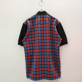 COMME des GARCONS JUNYA WATANABE MAN 切替 チェック柄 ポロシャツ AD2013 ブラック コムデギャルソンジュンヤワタナベマン【中古】4-0711S♪