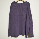 UNUSED LONG SLEEVE BORDER T-SHIRT 定価20900円 us1548 ボーダー 長袖Ｔシャツ カットソー ロンＴ パープル ホワイト メンズ アンユーズド【中古】4-0210M∞