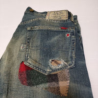 POLO RALPH LAUREN PATCHWORK DENIM パッチワーク 加工ジーンズ R66SD76  デニムパンツ ブルー メンズ ポロ・ラルフローレン【中古】4-0210G∞