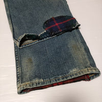 POLO RALPH LAUREN PATCHWORK DENIM パッチワーク 加工ジーンズ R66SD76  デニムパンツ ブルー メンズ ポロ・ラルフローレン【中古】4-0210G∞