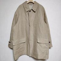 A.PRESSE Linen Half Coat リネンハーフコート 定価121000円  コート 23SS ベージュ メンズ アプレッセ【中古】4-0303M∞