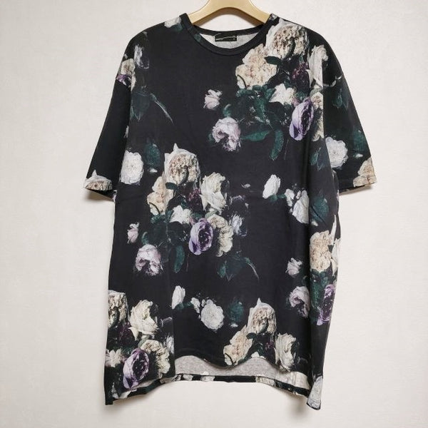 LAD MUSICIAN FLOWER BIG TEE 花柄 フラワー 半袖Ｔシャツ カットソー ブラック マルチ メンズ ラッドミュージシャン【中古】4-0608S∞