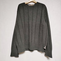 ANSNAM riverrun エルボーパッチ ウールナイロンヤク セーター Yak Wool Pullover ニット グレー メンズ アンスナム【中古】4-0916T∞