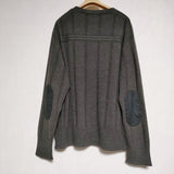 ANSNAM riverrun エルボーパッチ ウールナイロンヤク セーター Yak Wool Pullover ニット グレー メンズ アンスナム【中古】4-0916T∞