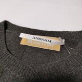 ANSNAM riverrun エルボーパッチ ウールナイロンヤク セーター Yak Wool Pullover ニット グレー メンズ アンスナム【中古】4-0916T∞