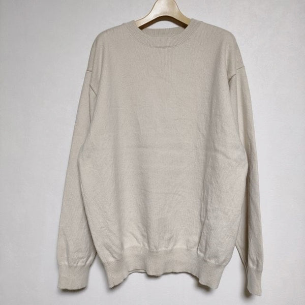 Yonetomi ヨネトミ 米富繊維 RIGID CASHMERE SWEATER 定価49500円 カシミヤセーター ニット アイボリー メンズ【中古】4-0916T∞