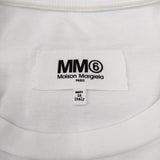 MM6/Maison Margiela オーバーサイズ ロゴプリント クルーネックTシャツ S32GC0486 サイズL 半袖Ｔシャツ カットソー ホワイト レディース エムエム6/メゾンマルジェラ【中古】4-0509S◎