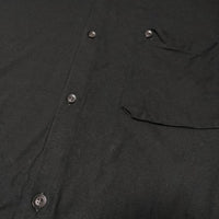 Yohji Yamamoto POUR HOMME カットソーロングシャツ サイドスリット  長袖シャツ ブラック メンズ ヨウジヤマモトプールオム【中古】4-0415M∞