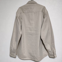 green label relaxing TRフラノ ジャストルーズ レギュラーカラー シャツ ストレッチ 防シワ 定価11000円  長袖シャツ 23AW ベージュ メンズ グリーンレーベルリラクシング【中古】4-0922T∞