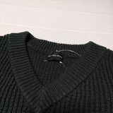 green label relaxing コットン アクリル アゼタック Vネック ニット 23AW ブラック メンズ グリーンレーベルリラクシング【中古】4-0919M∞