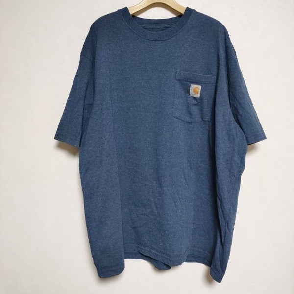 Carhartt ポケット XL 半袖Ｔシャツ カットソー ネイビー メンズ カーハート【中古】4-0608S∞